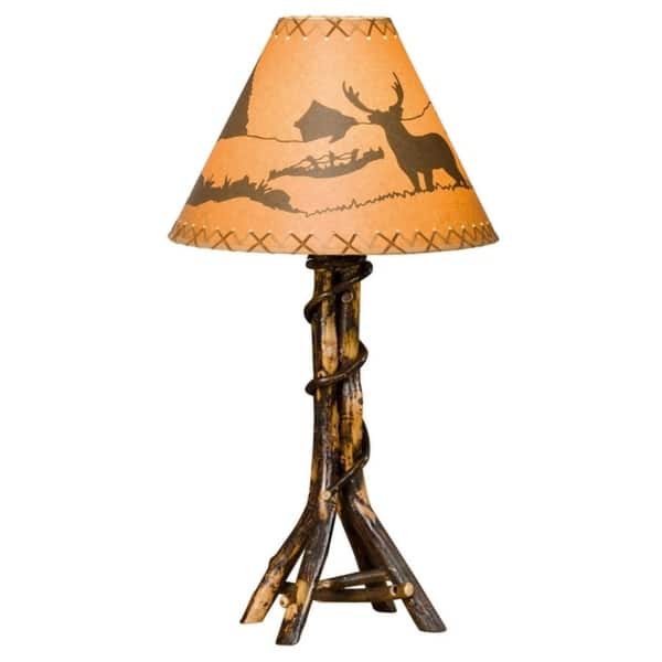 Shop Rustic Hickory Twisted Log Table Lamp On Sale Overstock