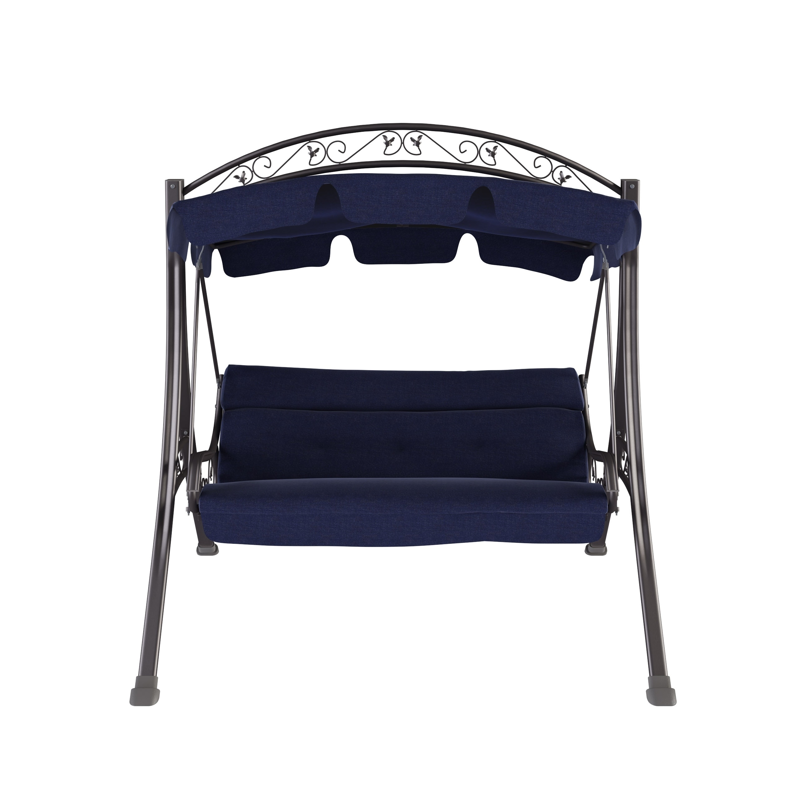 Corliving nantucket patio 2025 swing with arched canopy