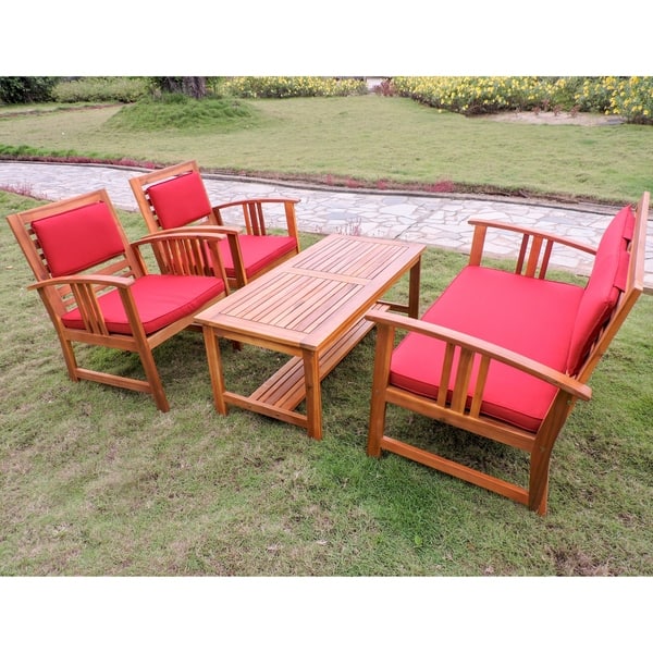 Shop International Caravan Brisbane 4 Piece Patio Conversation Set