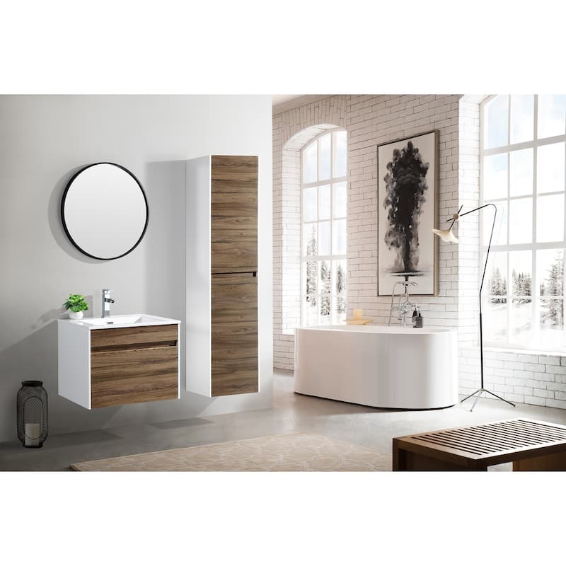 The Ivy Collection 24 Inch Floating Modern Bathroom Vanity