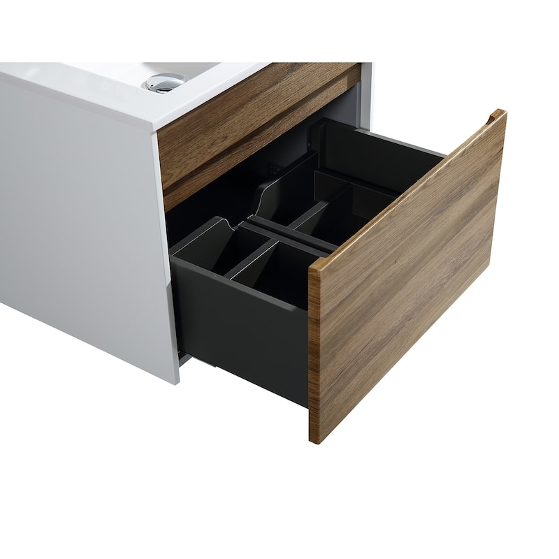 The Ivy Collection 24 Inch Floating Modern Bathroom Vanity