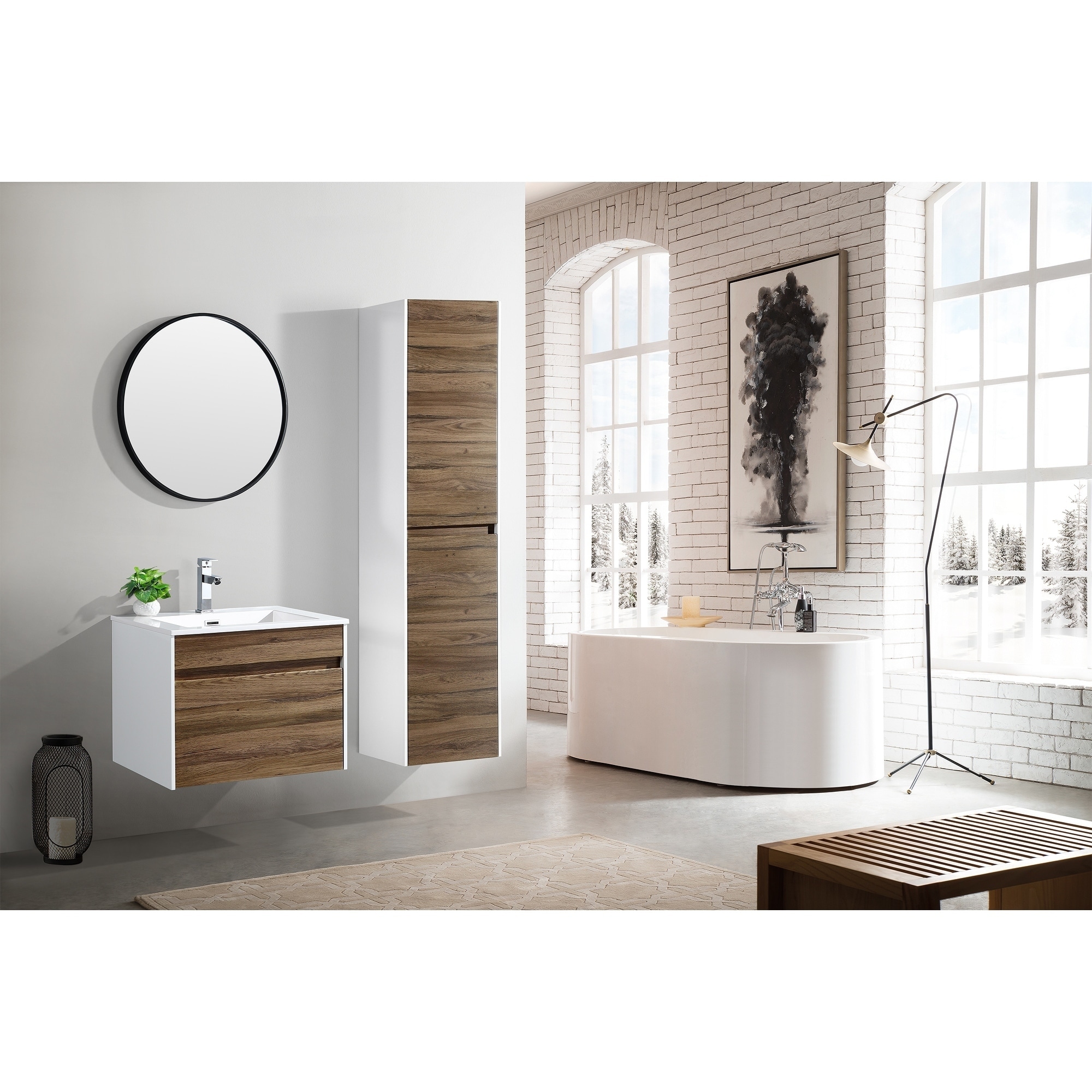 The Ivy Collection 24 Inch Floating Modern Bathroom Vanity