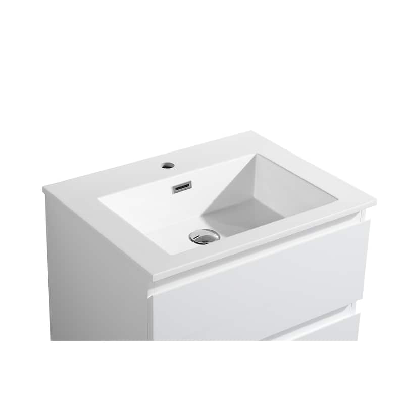 The Frost Collection 24 Inch Floating Modern Bathroom Vanity