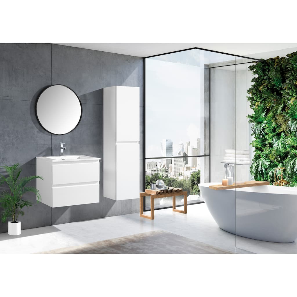 The Frost Collection 24 Inch Floating Modern Bathroom Vanity