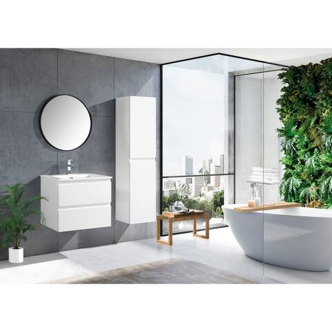 The Frost Collection 24 Inch Floating Modern Bathroom Vanity