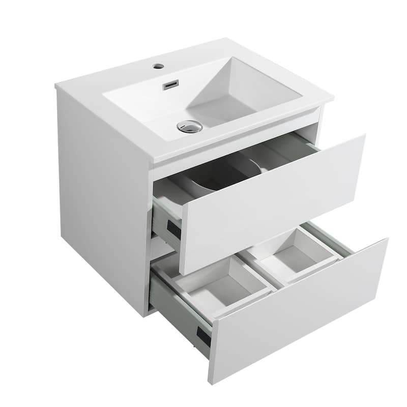 The Frost Collection 24 Inch Floating Modern Bathroom Vanity