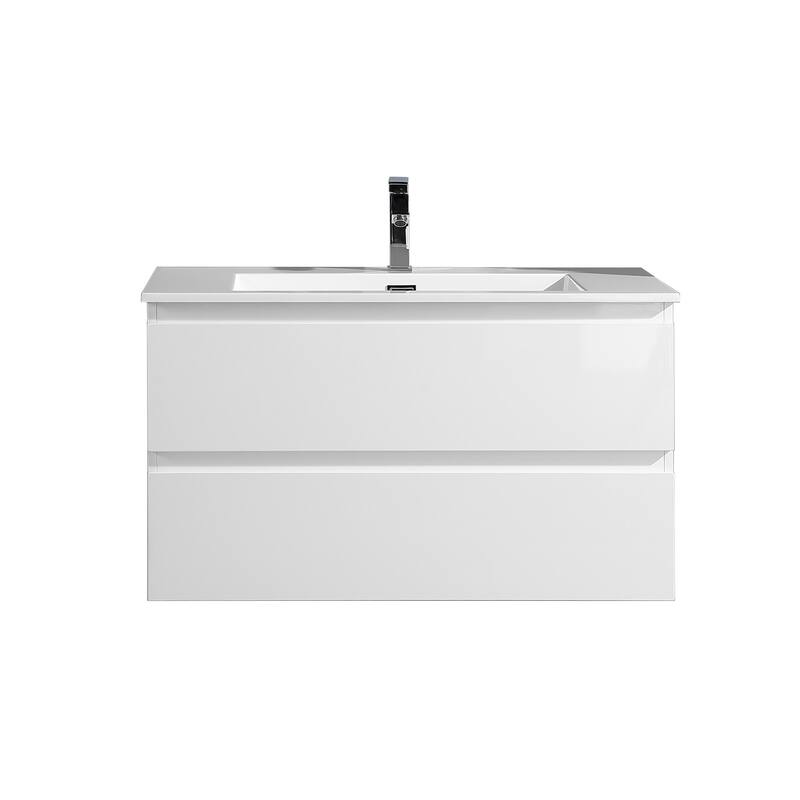 The Frost Collection 36 Inch Floating Modern Bathroom Vanity