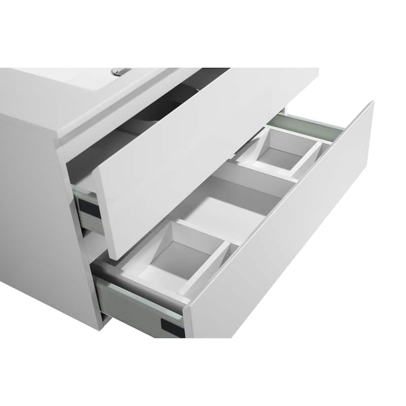 The Frost Collection 36 Inch Floating Modern Bathroom Vanity