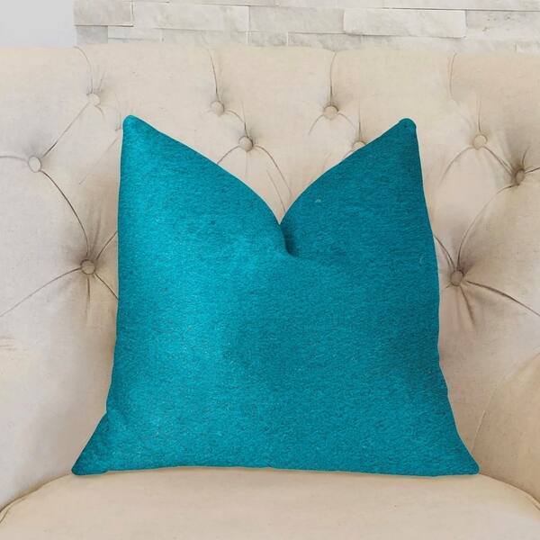 Plutus Aquamarine Velvet Turquoise Luxury Throw Pillow Overstock 20979088