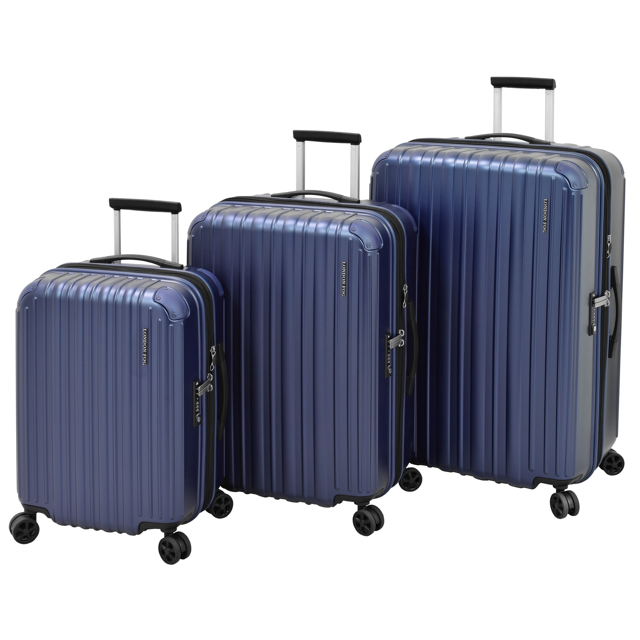 london fog luggage blue