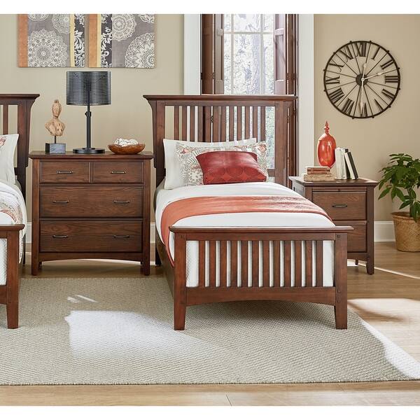 Modern Mission Vintage Oak Finish Bed Set On Sale Overstock 20980639