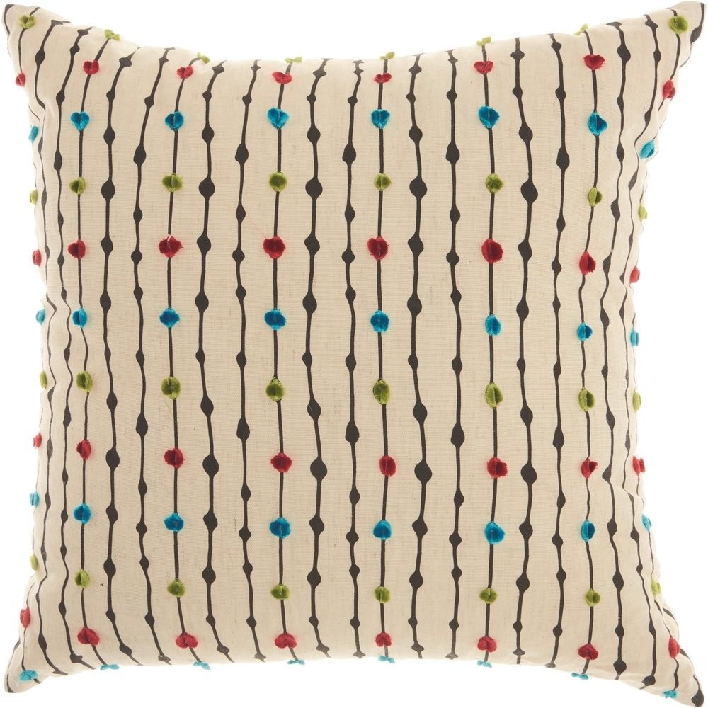 NourisonMina Victory Trendy Embroidered pillow cover 18x18 nature decor rustic