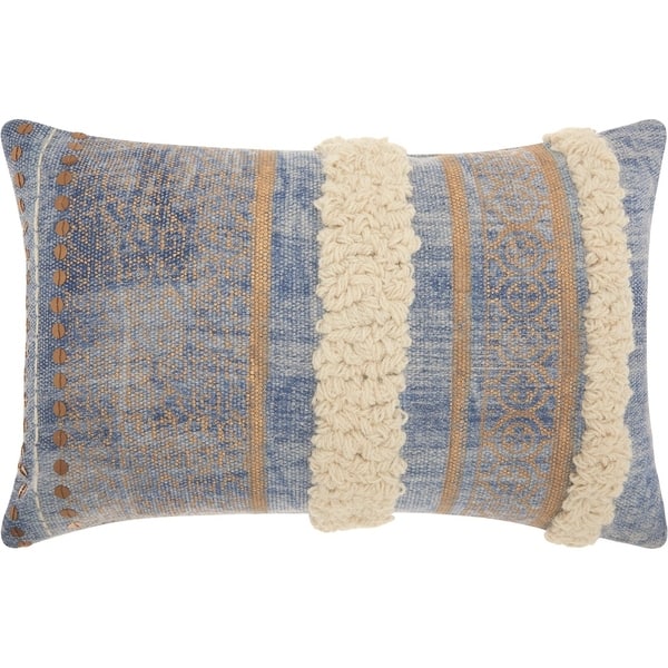 Talco Shaggy Boho Stripe 18-inch Throw Pillow - Bed Bath & Beyond