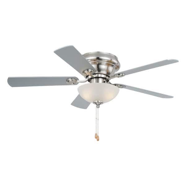 Shop Expo 42 Inch Flush Mount Satin Nickel Ceiling Fan With Led