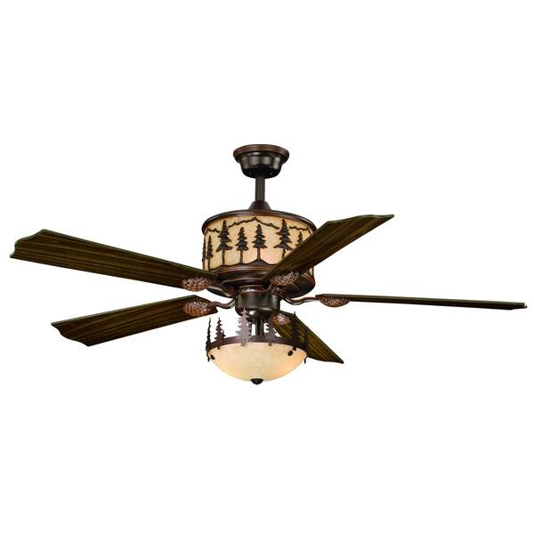 Shop Yosemite 56 In Rustic Tree Bronze Ceiling Fan And Remote 56