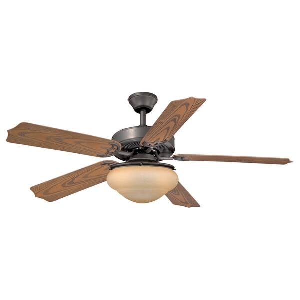 Medallion 52 In Indoor Outdoor Bronze Ceiling Fan 52 In W X 11 75 In H X 52 In D