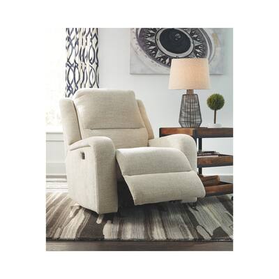 Signature Design by Ashley Sand Krismen Power Rocker Recliner w/Adjustable Headrest