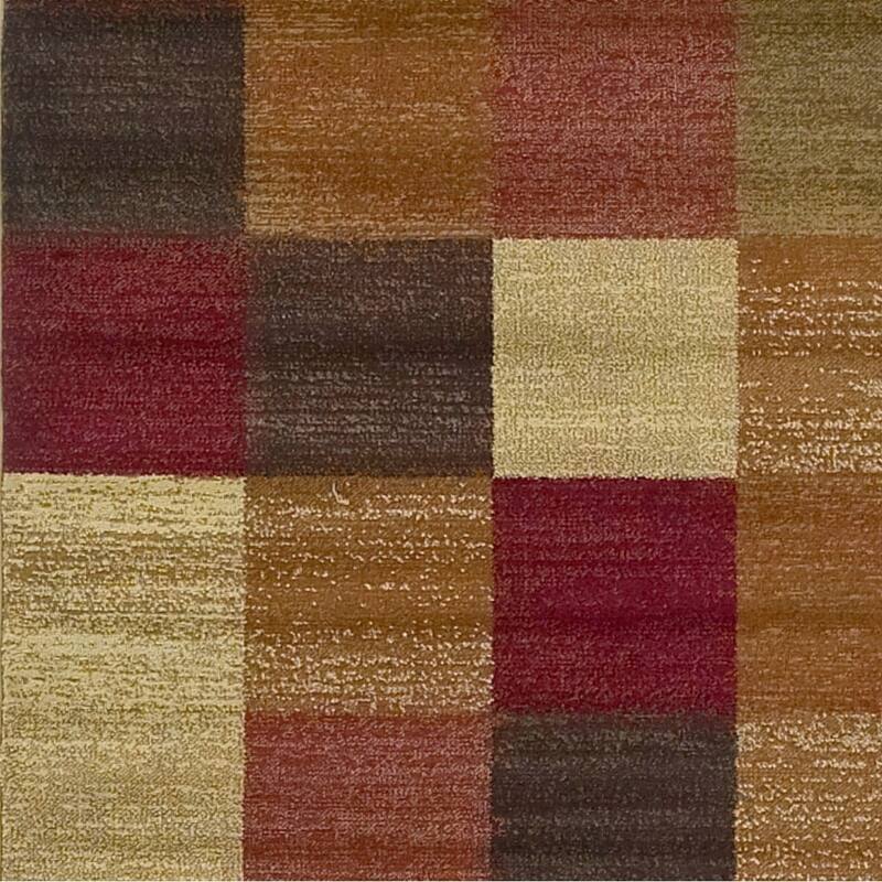 KAS Lifestyles Beige Squares Rug