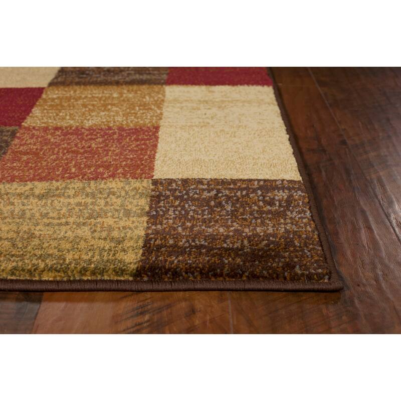 KAS Lifestyles Beige Squares Rug