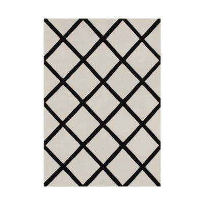 Alliyah Handmade Frozen Dew New Zealand Blend Wool Rug - 5' x 8'
