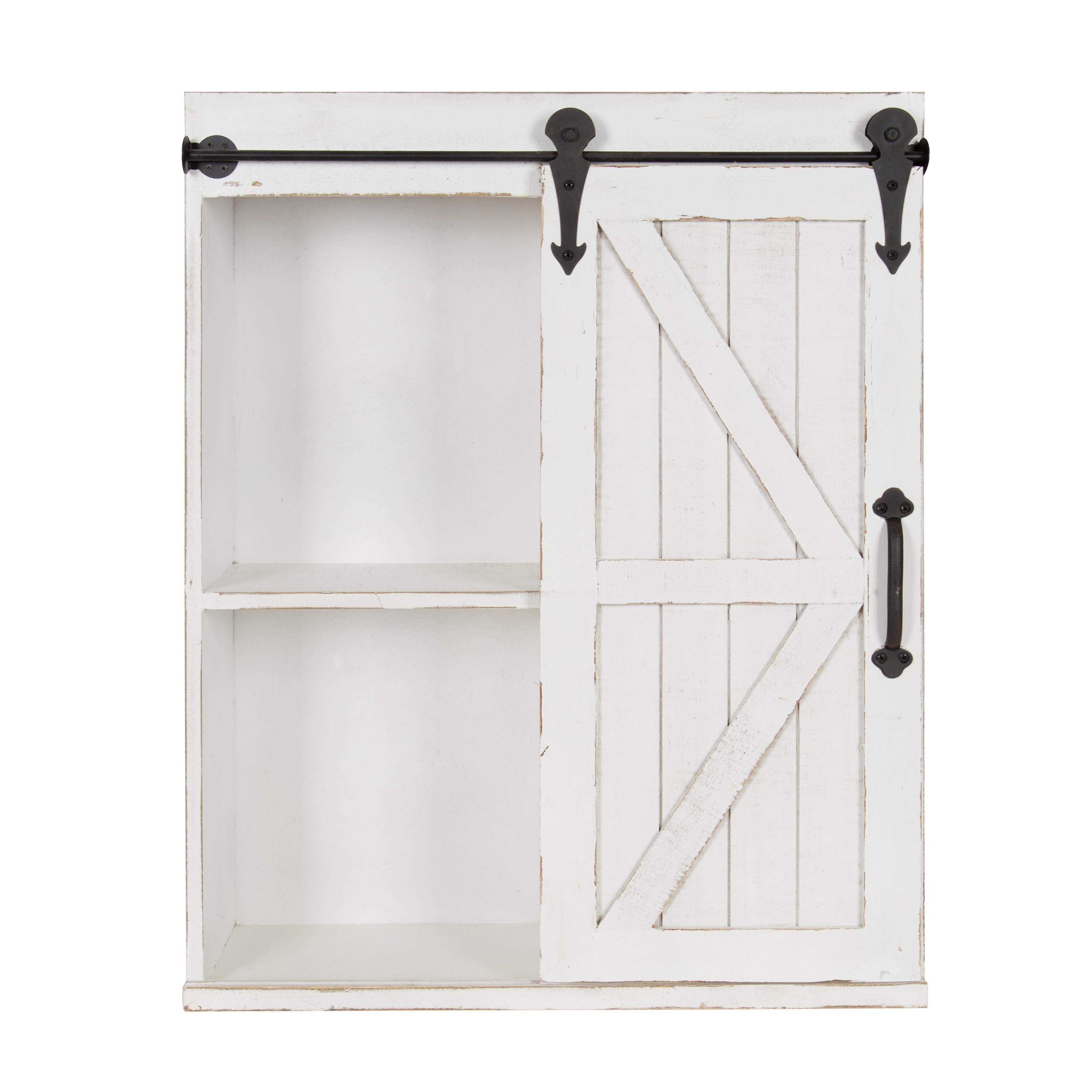 Shop Kate And Laurel Cates Wood Wall Storage Cabinet With Sliding