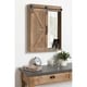 Cates Wood Wall Storage Cabinet with Vanity Mirror and Barn Door - Thumbnail 2
