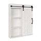 Cates Wood Wall Storage Cabinet with Vanity Mirror and Barn Door - Thumbnail 9