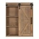 Cates Wood Wall Storage Cabinet with Vanity Mirror and Barn Door - Thumbnail 14