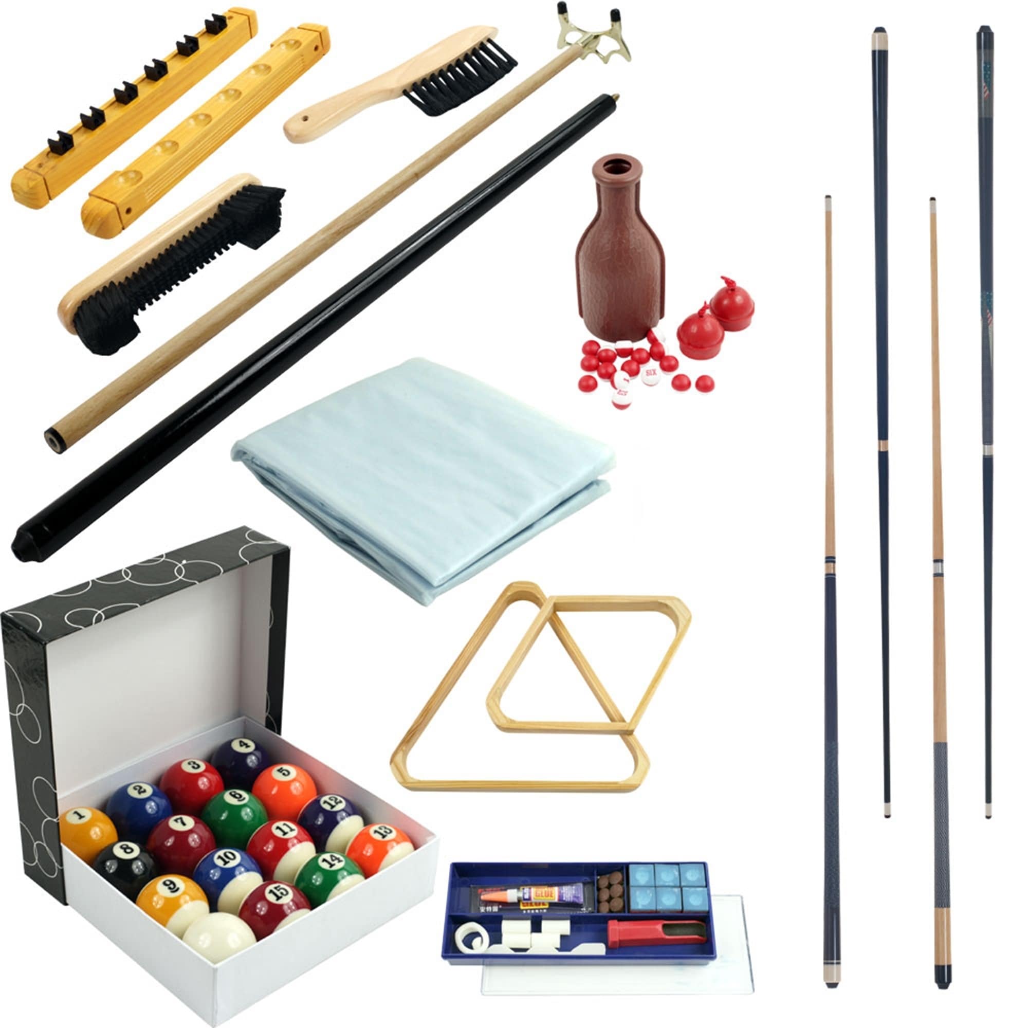 Toy Time 32-Pack Trademark Games 32-Piece Pool Table Accessory Kit at