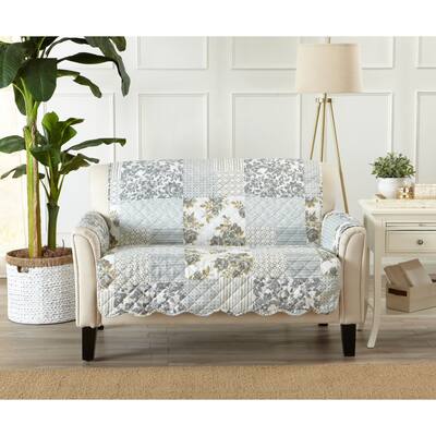 Great Bay Home Patchwork Scalloped Loveseat Protector