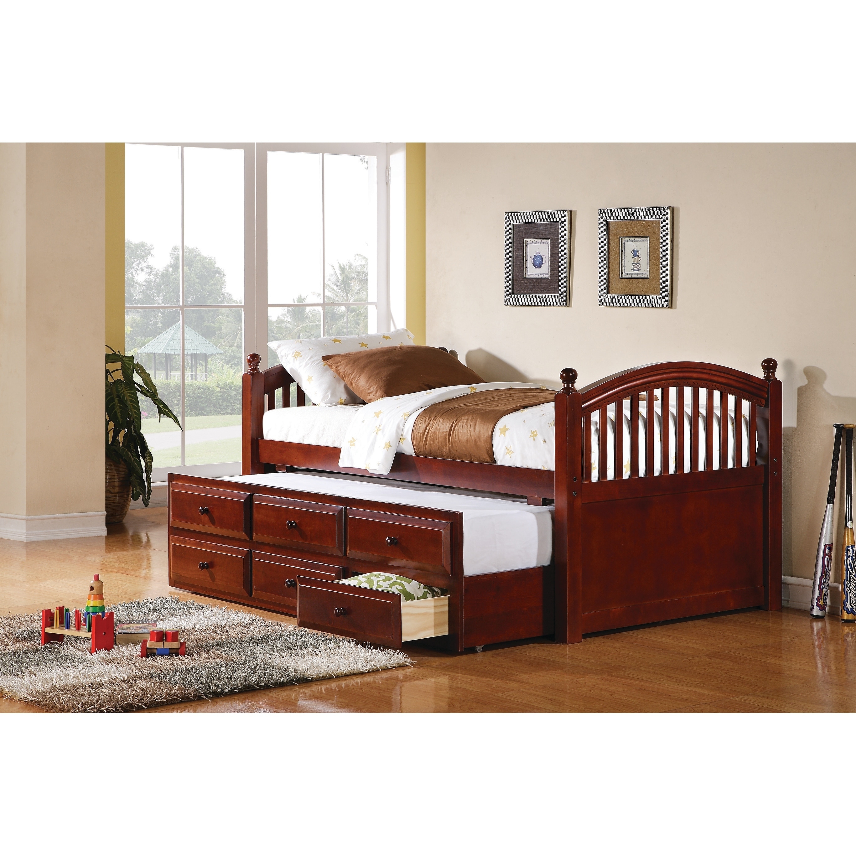 Overstock twin trundle deals bed