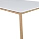 Handy Living Windsor Rectangular Butterfly Leaf White Dining Table with Natural Finish Legs - Thumbnail 5