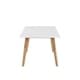 Handy Living Windsor Rectangular Butterfly Leaf White Dining Table with Natural Finish Legs - Thumbnail 2