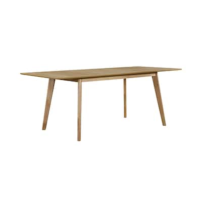 Handy Living Windsor Rectangular Butterfly Leaf Natural Dining Table