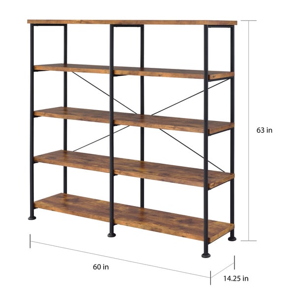 Coaster Furniture Analiese Antique Nutmeg 4-shelf Open Bookcase - On ...