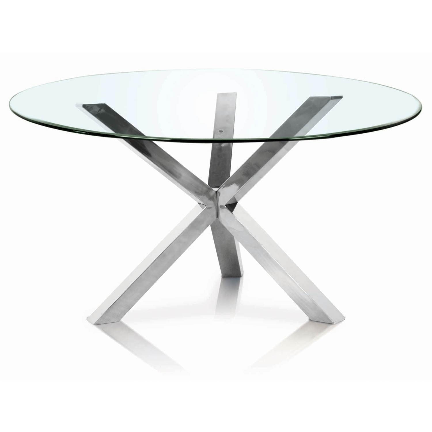 Ellie Stainless Steel Round Dining Table Base Silver Stainless Steel Round Dining Table Base