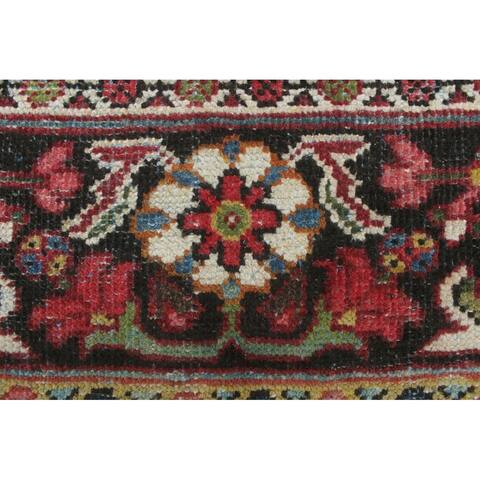 Noori Rug Semi-Antique Sherazi Laleh Red/Black Rug - 9'7 x 12'5
