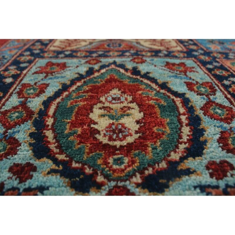 Noori Rug Khurgeen Deborah Red/Blue Runner - 2'11 x 12'7