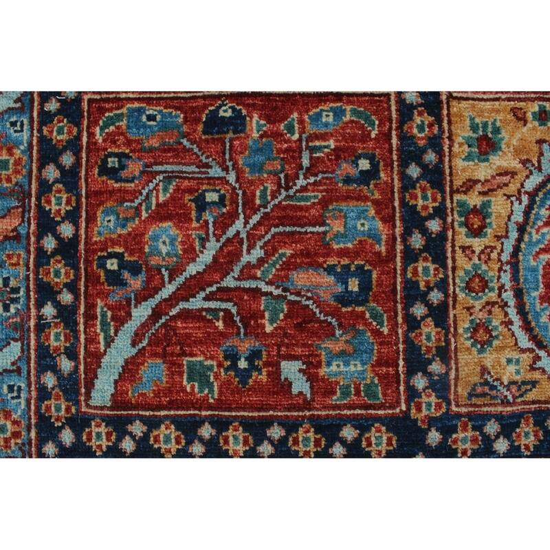 Noori Rug Khurgeen Deborah Red/Blue Runner - 2'11 x 12'7
