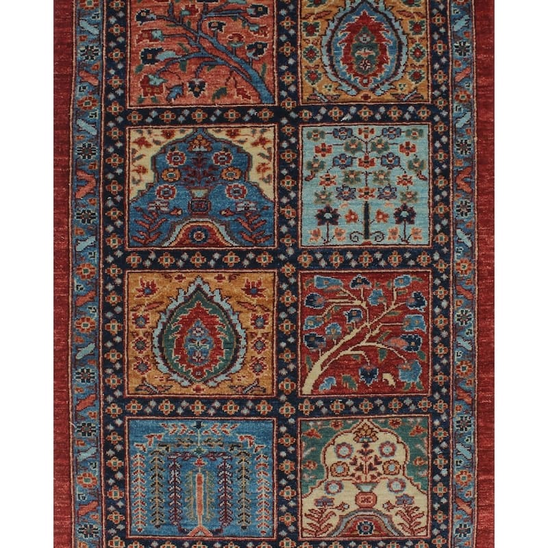 Noori Rug Khurgeen Deborah Red/Blue Runner - 2'11 x 12'7