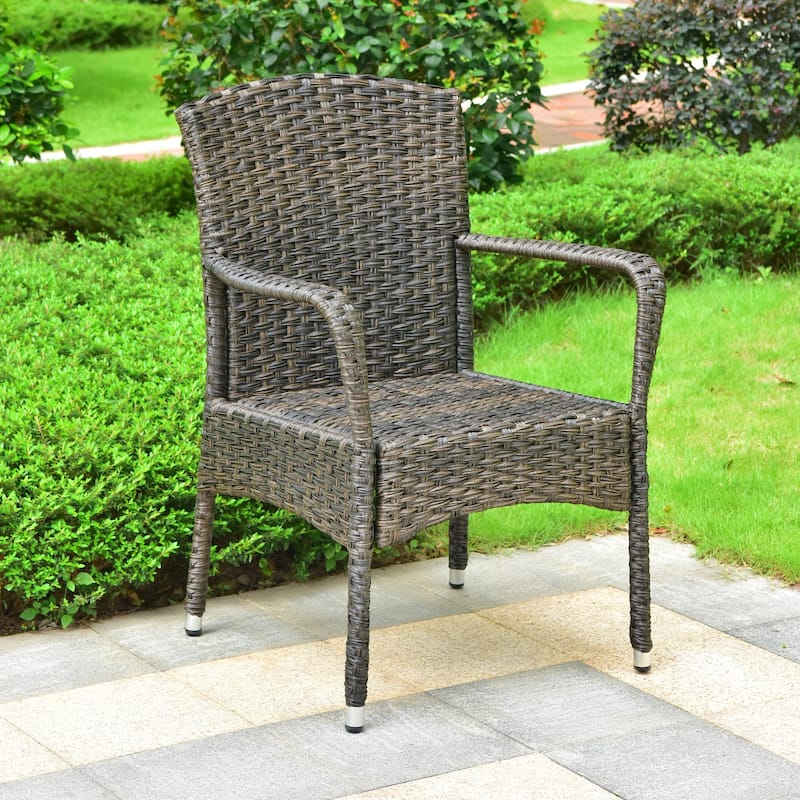 Majorca Resin Wicker Patio Dining Chair With Cushion