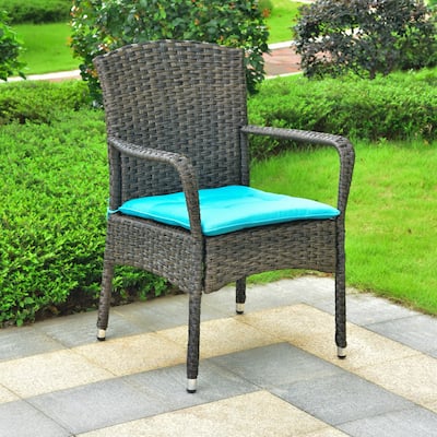 Majorca Resin Wicker Patio Dining Chair With Cushion