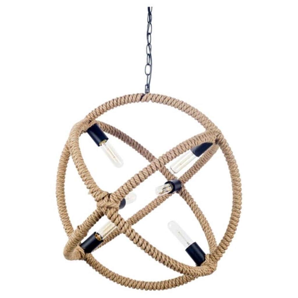 Mercana Manning Hemp Rope Chandelier - Chandeliers For Bedrooms by Overstock.com