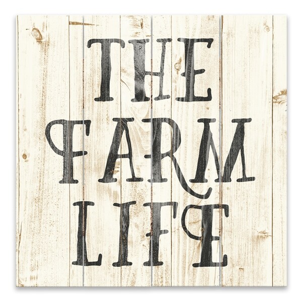 "The Farm Life I" Wood Pallet - 16.5625W x 16H x .875D - Multi-color