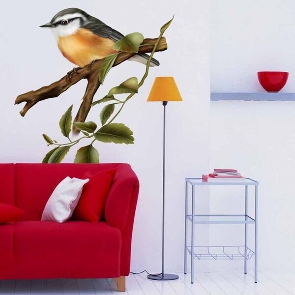 Shop Bird Tree Nture Wildlife Full Color Wall Decal ...