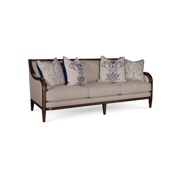 A R T Furniture Bristol Linen 3 Seat Sofa With Tapered Legs A R T Furniture Bristol Linen 3 Seat Sofa With Tapered Legs