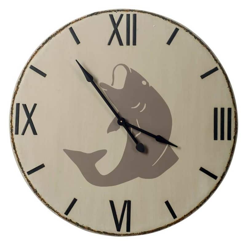 Mercana Langara 38.5" Round Oversize Lakeside Wall Clock - 2.5L x 38.5W x 38.5H