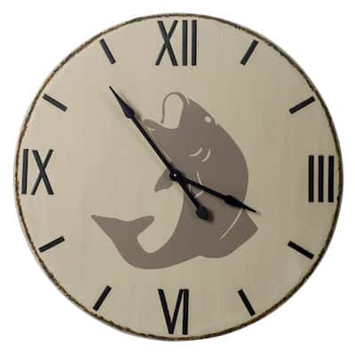 Mercana Langara 38.5" Round Oversize Lakeside Wall Clock - 2.5L x 38.5W x 38.5H