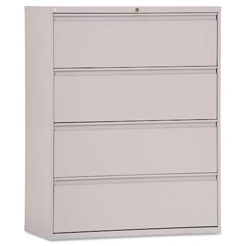 Shop Alera Four Drawer Lateral File Cabinet Light Gray Overstock 4373428