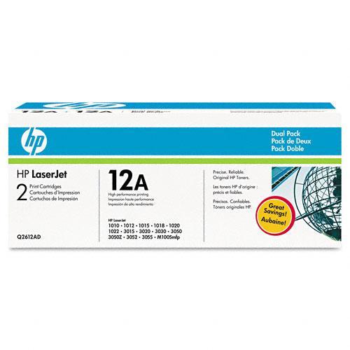 HP Q2612AD (HP 12A) Toner with 2000 Page Yield, Black (Pack of 2